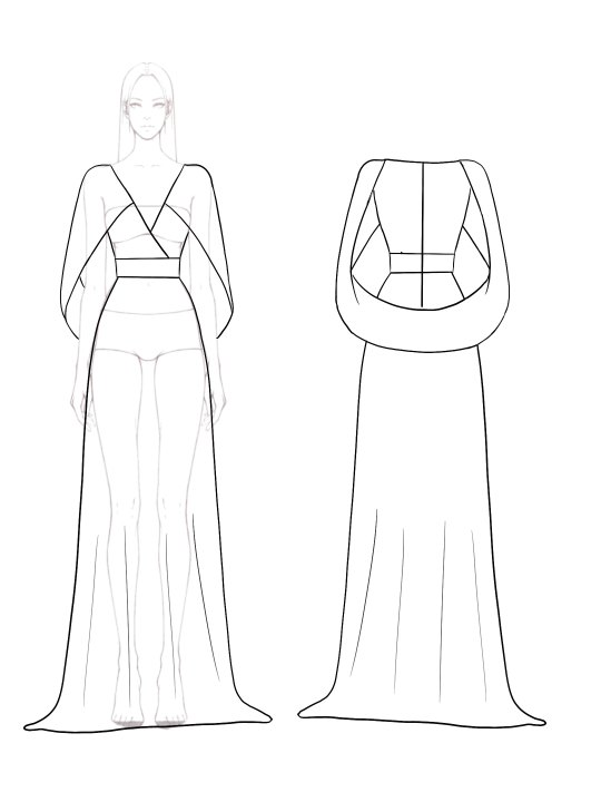 Formal Evening Fringe Dress Gold Cape V-neck Floor-length Gown