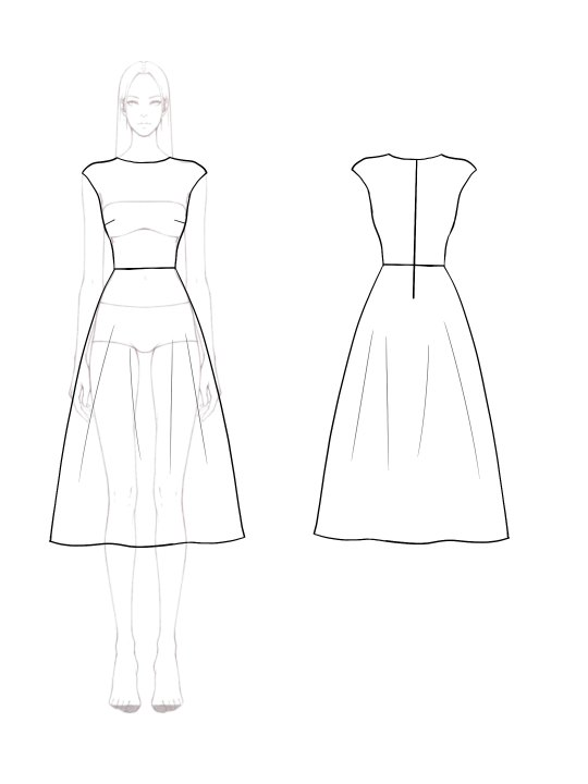 Daily Vintage Dress Lace Pit Stripe Pitarticle Fabrics Textured Fabric Midi Dress