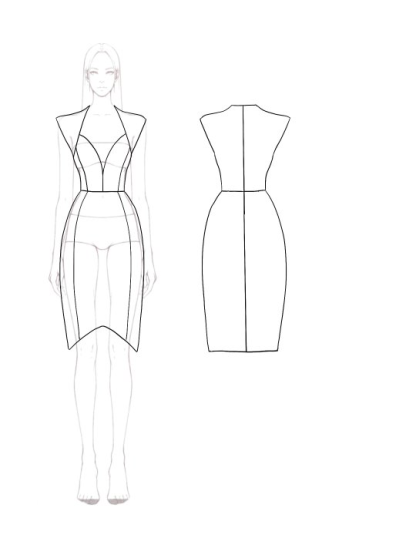  Cocktail Party Dress White Deep V Fitted Knee-length Dress