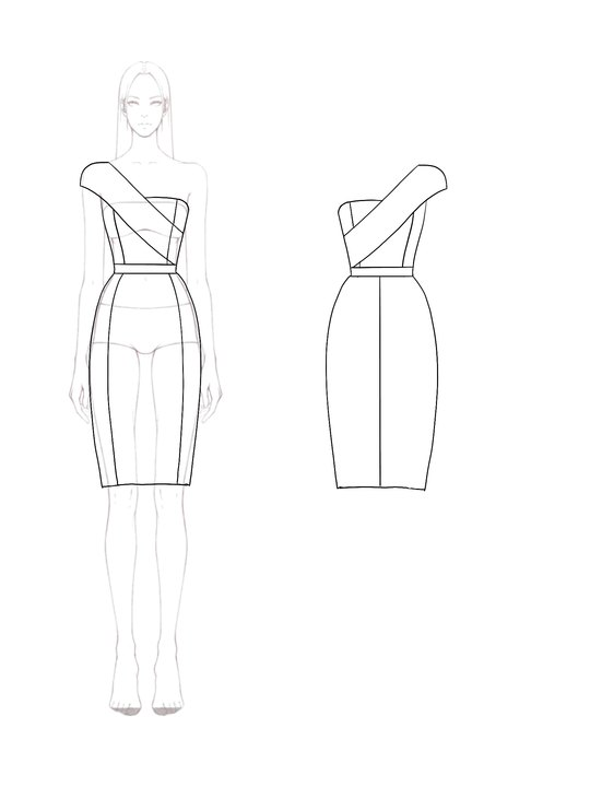Cocktail Party Dress White One-Shoulder Gold Belted Bodycon Mini Dress