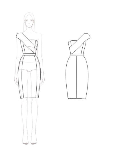 Cocktail Party Dress White One-Shoulder Gold Belted Bodycon Mini Dress