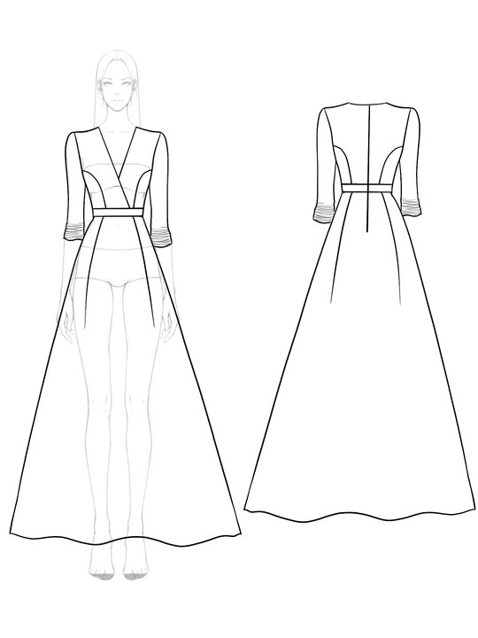 Elegant Formal Satin Dress Deep V Neck Light Gray Maxi Dress