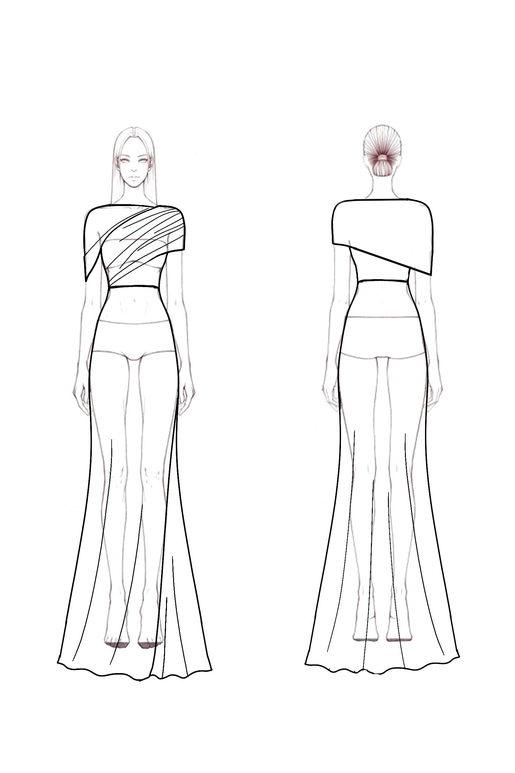 Satin Wedding Guest Dresses Layered Asymmetrical Neck Floor-length Mother of Bride Dresses