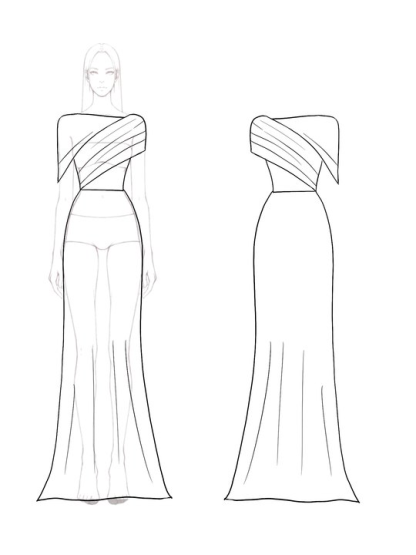 Elegant Satin Dress Layered Short Sleeve Asymmetrical Neck Floor-length Dress