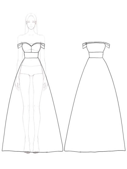 Formal Prom Light Blue Dress Belted Strapless Pleated Mesh Maxi Dress
