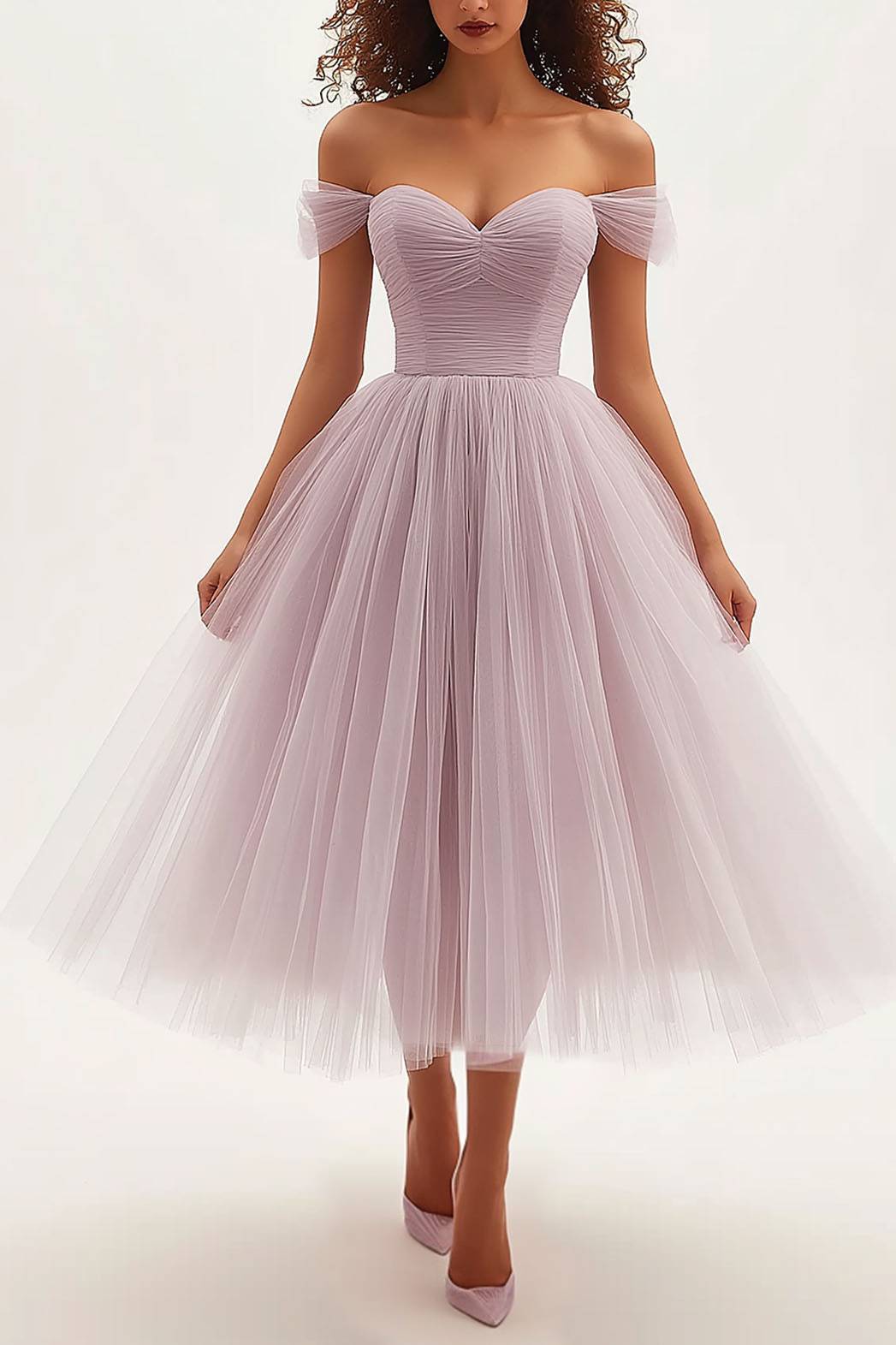 Prom Party Satin Dress Purple-White Color Block Deep V-Neck Waistband