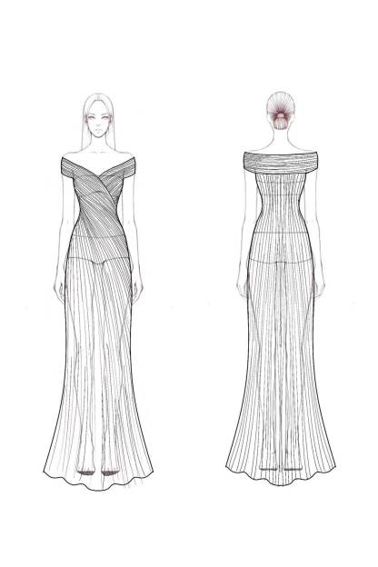 Prom Party Gold Gown V-Neck Off-Shoulder Maxi Dress