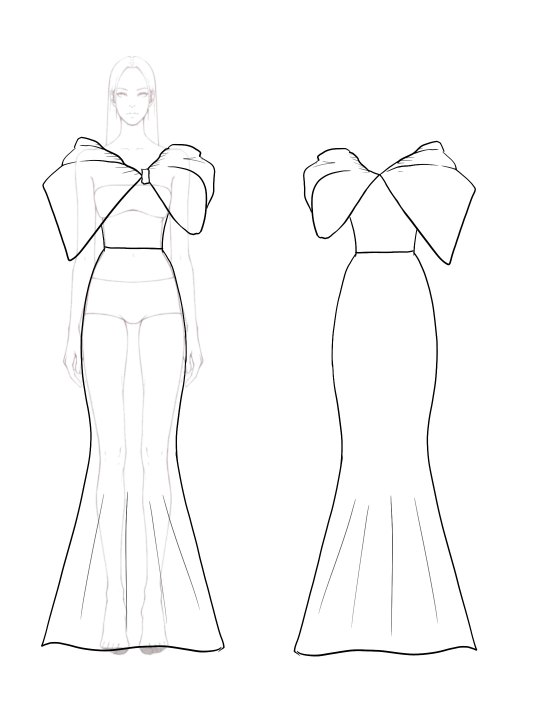 Formal Evening Color Block Dress Exaggerated Decoration Mermaid Maxi Dress