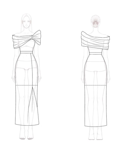 Semi-formal Party Color-block Dress One-Shoulder Pleated Rhinestone Maxi Dress