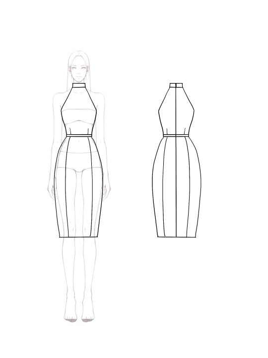 Semi-Formal Party Dress White Halter Neck Knee Length Dress