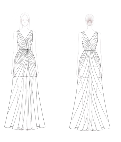 Formal Evening Gold Dress Pleated Sleeveless Metallic V-Neck Slit Floor-Length Dress
