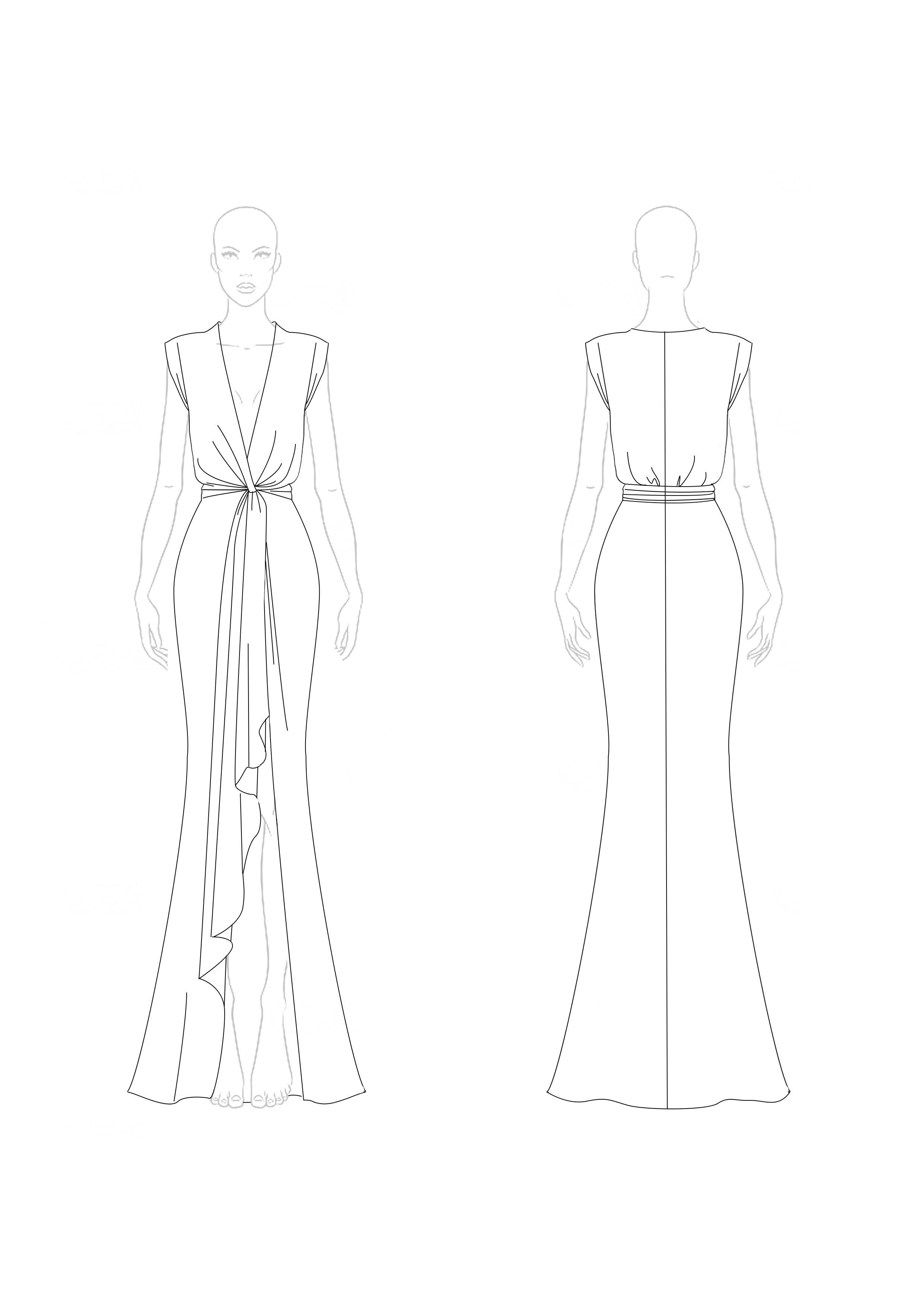 Party Satin Dress Green Deep V Sleeveless Draped Floor-Length Gown