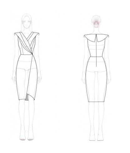 Work Semi-Formal Dress Navy Sleeveless Bodycon Knee-Length Dress