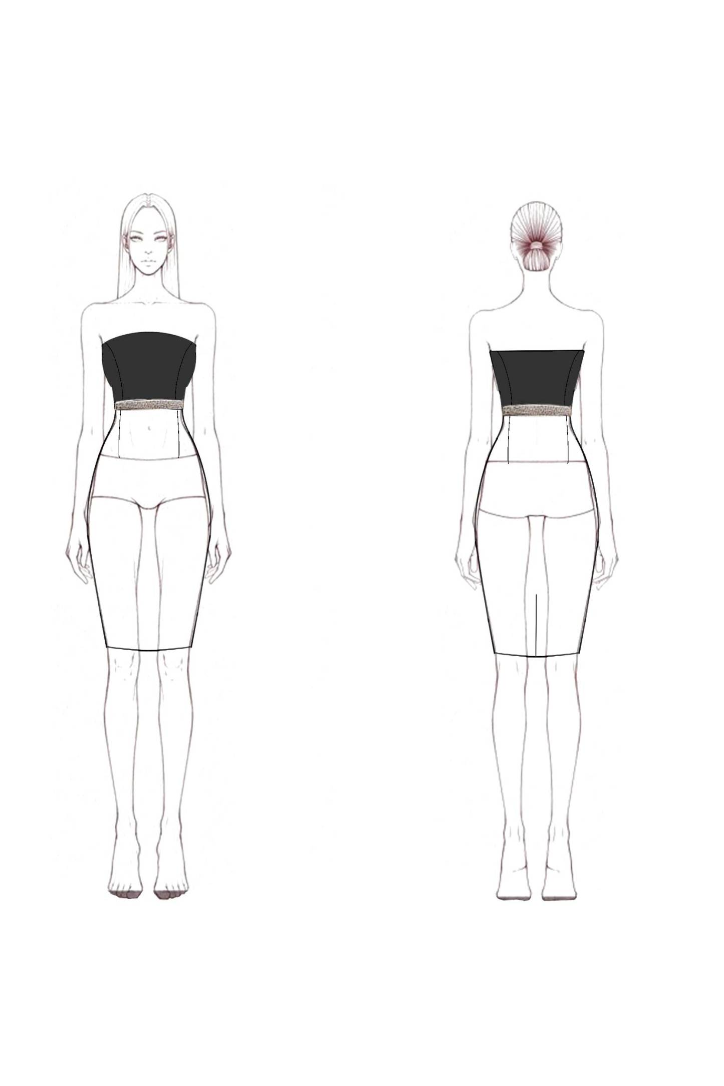 Party Dress Black and White Colorblock Silver Trimmed Bodycon Mini Dress