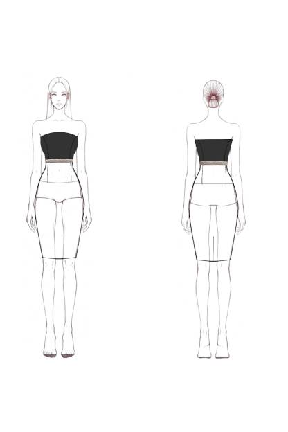 Party Dress Black and White Colorblock Silver Trimmed Bodycon Mini Dress