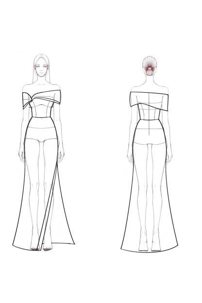 Prom Evening Dress Black and White Off Shoulder High Slit Maxi Dress