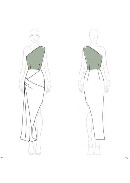 Cocktail Party Dress Light Green Sequin One-Shoulder Asymmetrical Midi Dress