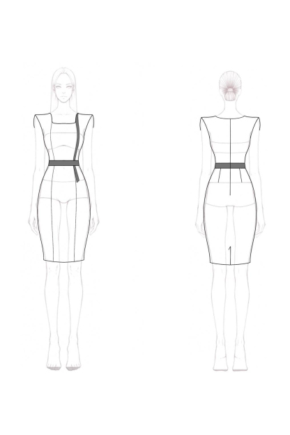 Work Semi-Formal Dress Black White Sleeveless with Pockets Knee-Length Dress