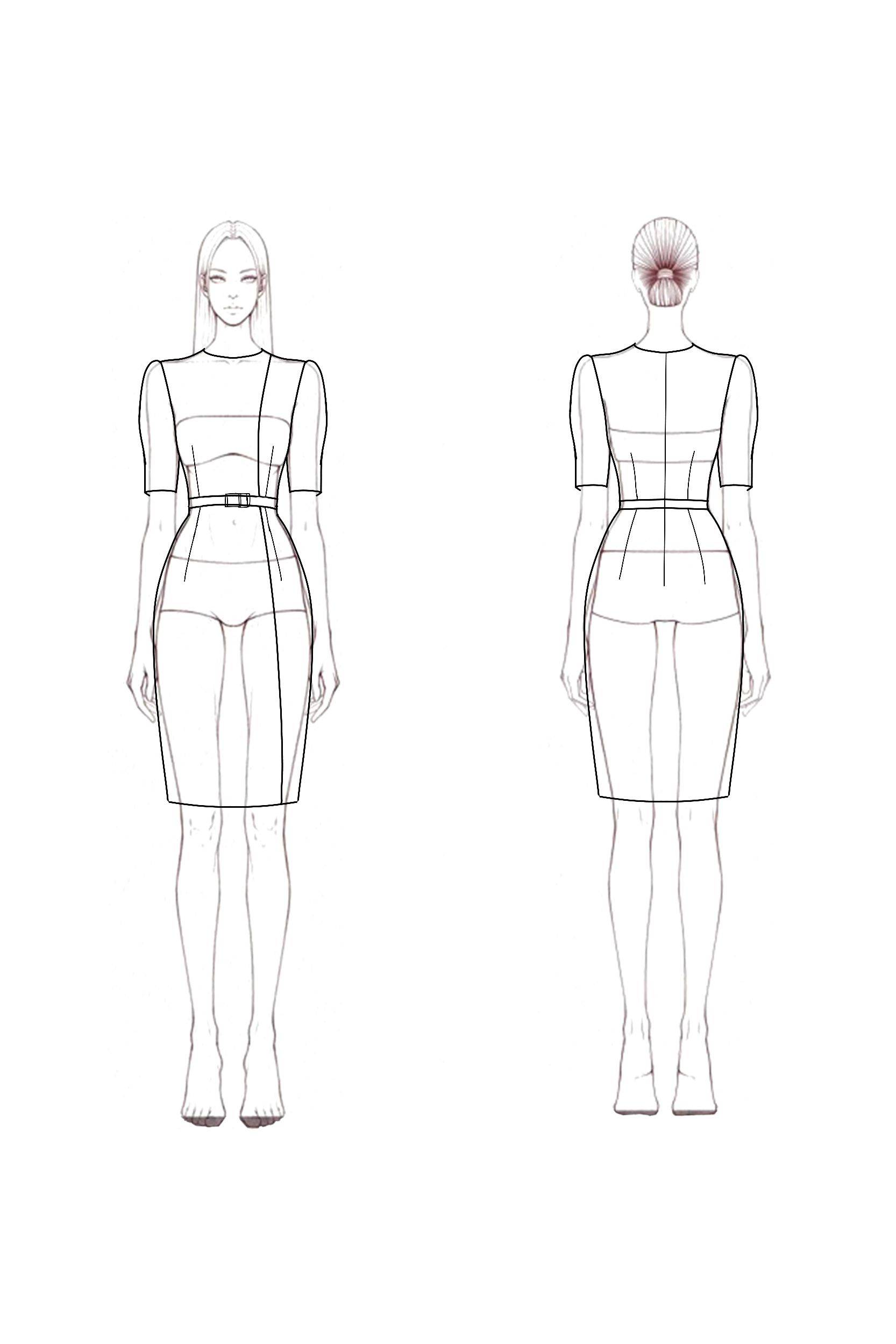 Work Semi-Formal Dress Pink Half Sleeve Round Neck Knee-Length Dress