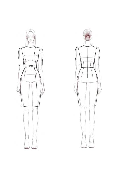 Work Semi-Formal Dress Pink Half Sleeve Round Neck Knee-Length Dress