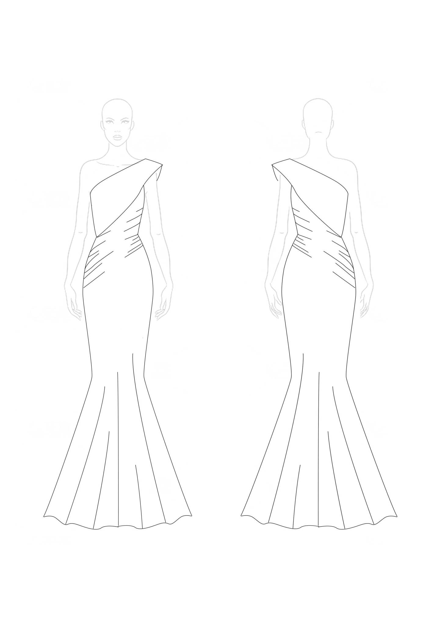 Formal Evening Dress Gold One-Shoulder Shiny Pleated Floor-Length Dress