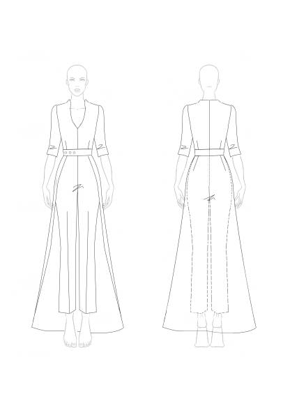 Semi-Formal Party Jumpsuit White V-Neck Half-Sleeve Cape Slim Jumpsuit