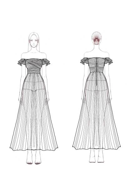 Formal Evening Dress Gold Pleated Metallic Off-Shoulder Maxi Dress