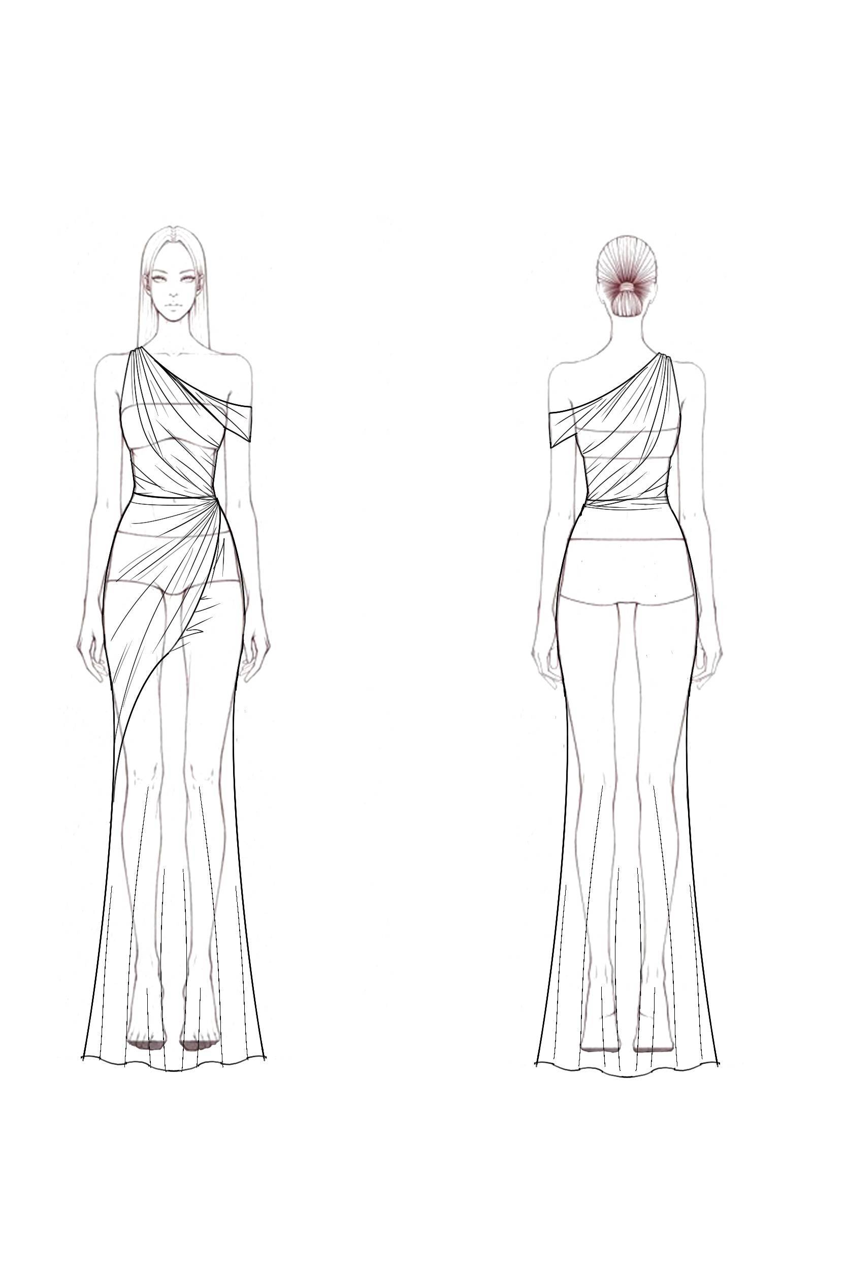 Formal Party Satin Dress Silver One-Shoulder Pleated Metallic Maxi Gown