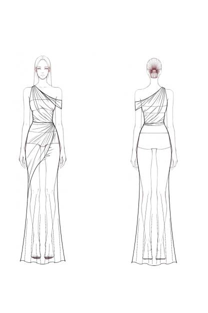 Formal Party Satin Dress Silver One-Shoulder Pleated Metallic Maxi Gown