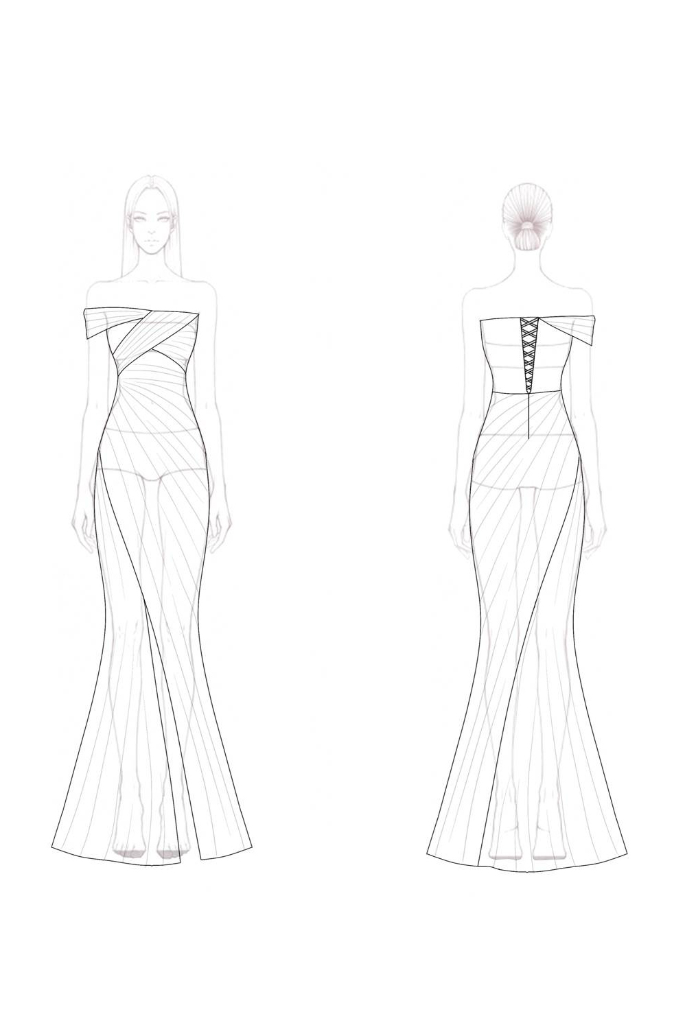 Evening Dress Gold Metallic One-Shoulder Pleated Floor-Length Dress