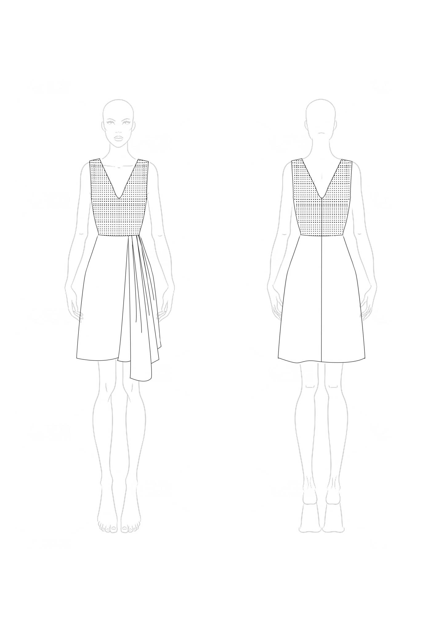Cocktail Party Dress White Rhinestone Sleeveless V-neck Draped Mini Dress