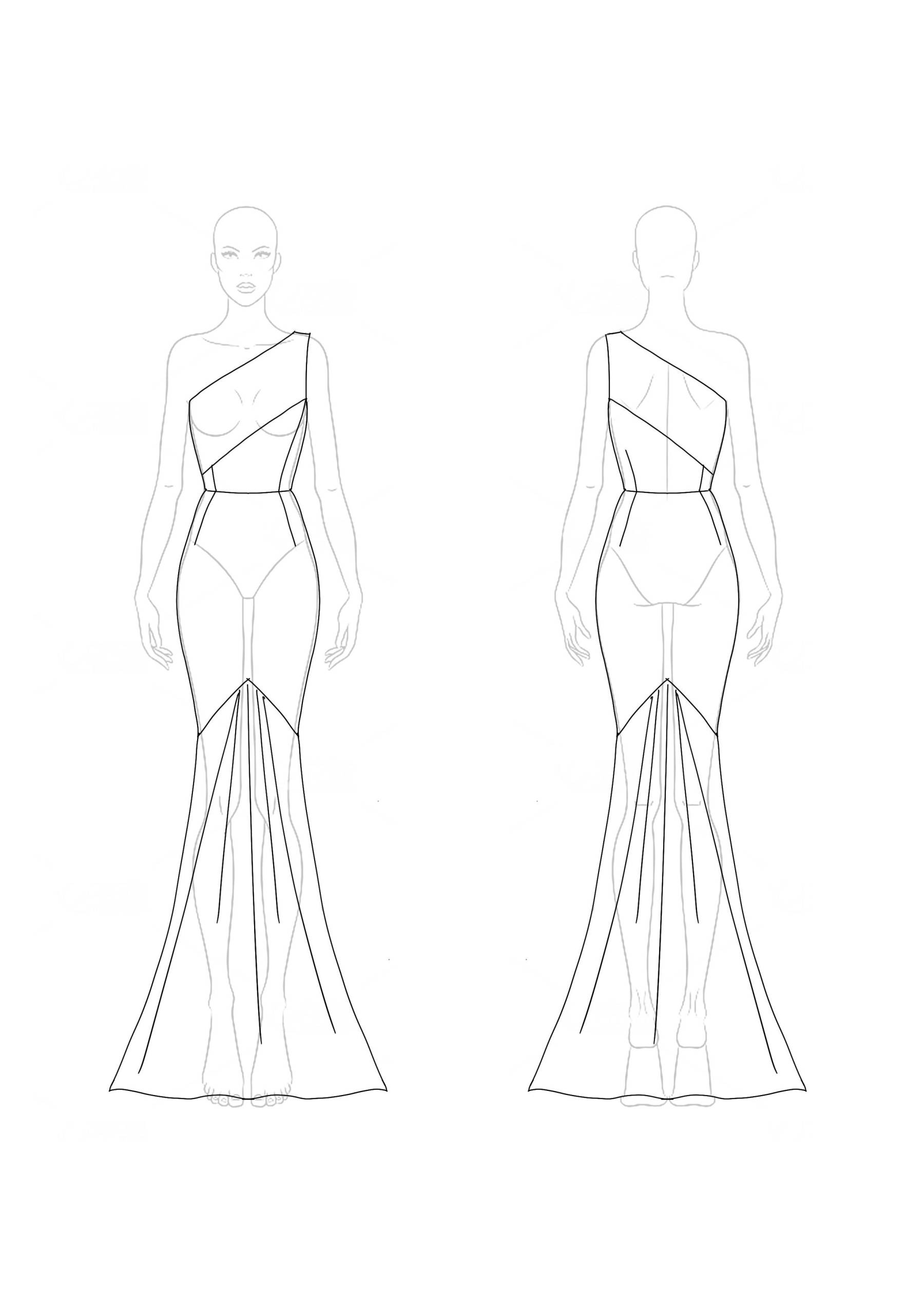 Formal Evening Dress Deep Green One-Shoulder Mermaid Floor-Length Gown