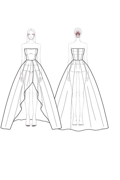 Evening Dress Black Strapless Front Short Back Long Floor-Length Gown