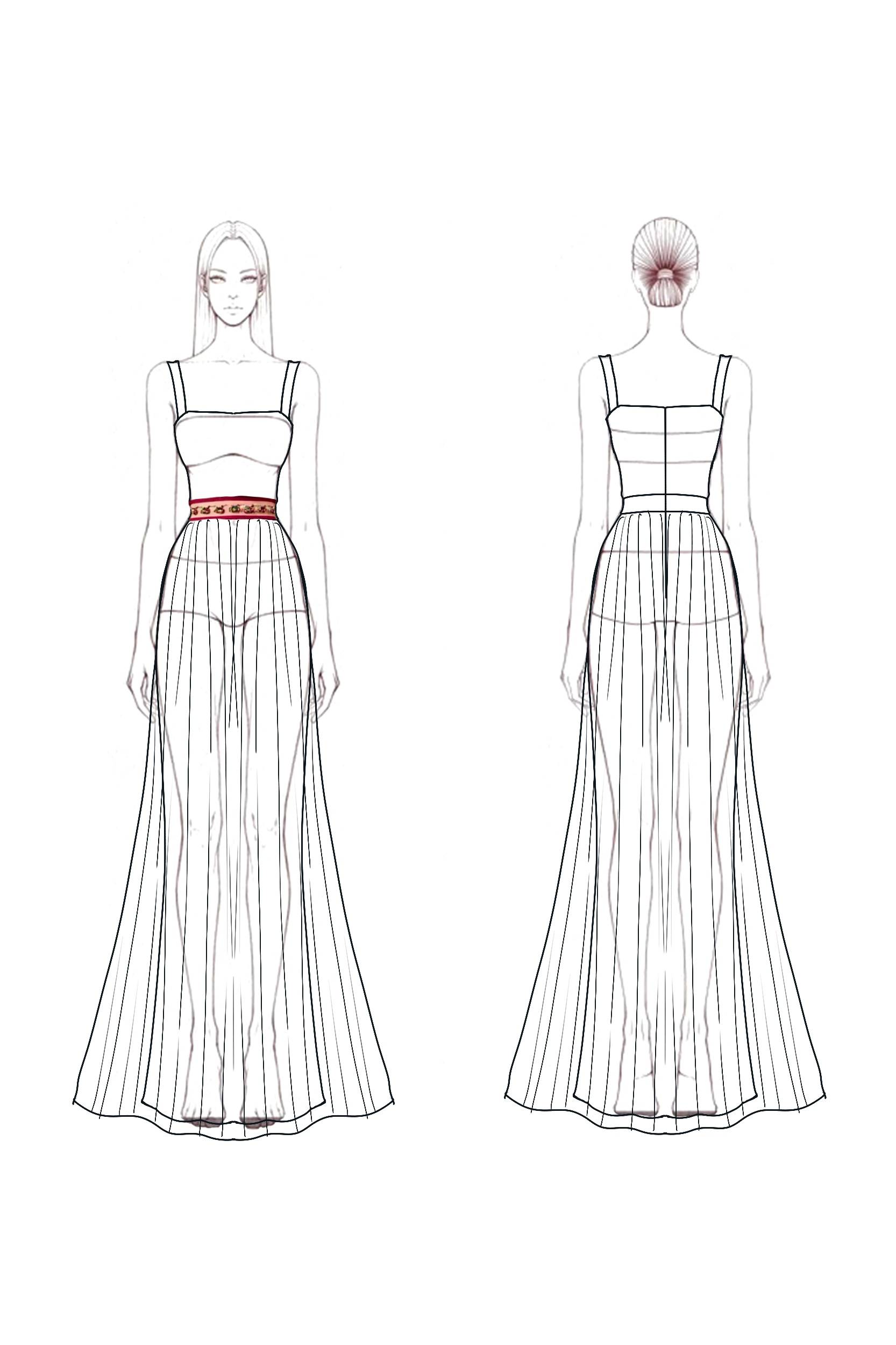 Evening Sequin Dress Red Spaghetti Straps Mesh Floor-Length Gown