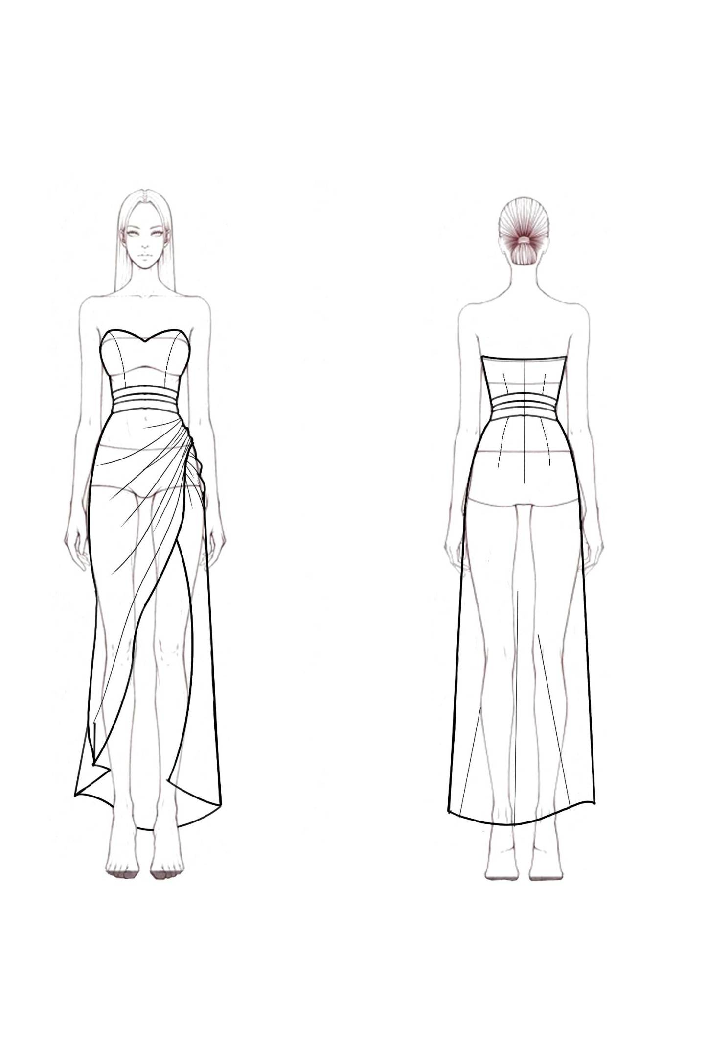 Cocktail Party Satin Dress Black Strapless High Slit Maxi Dress