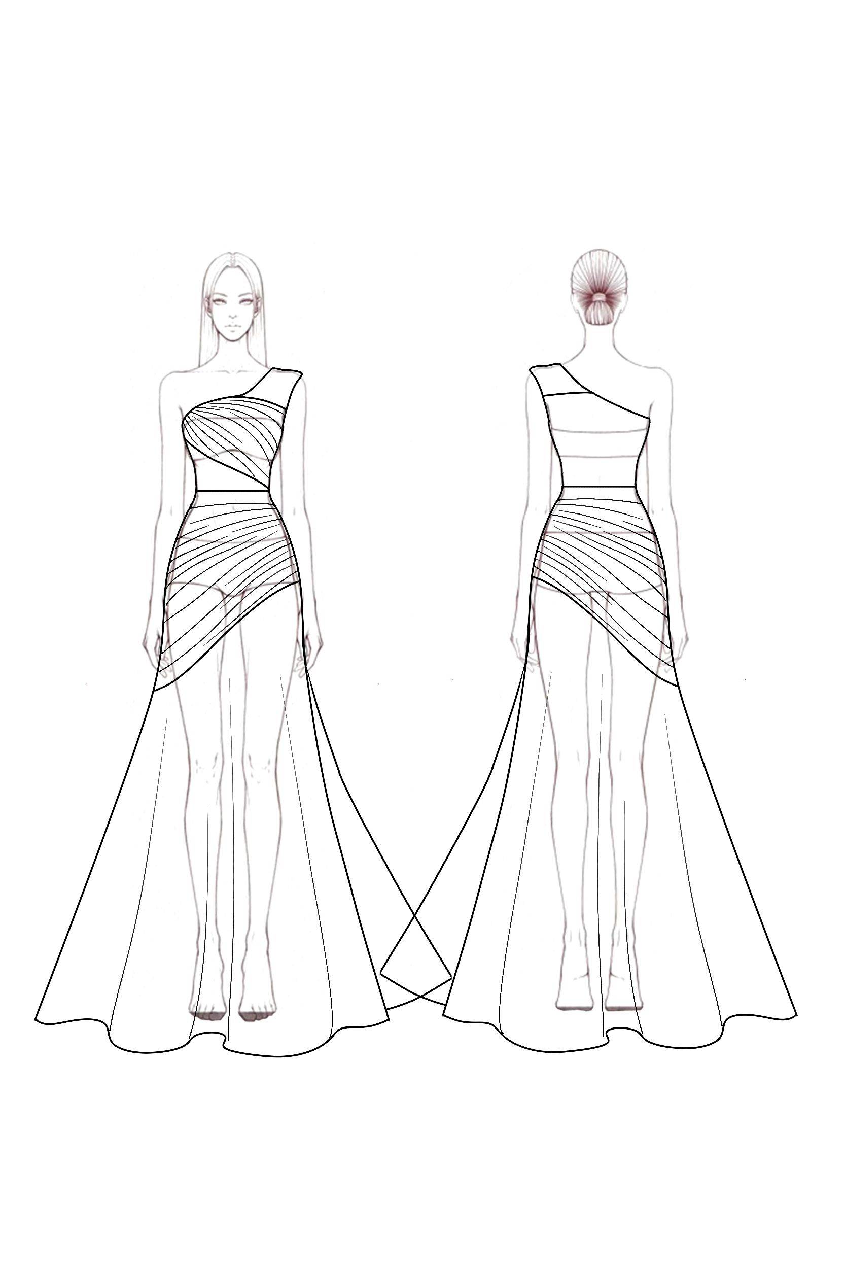 Formal Evening Dress One Shoulder Red Maxi Gown