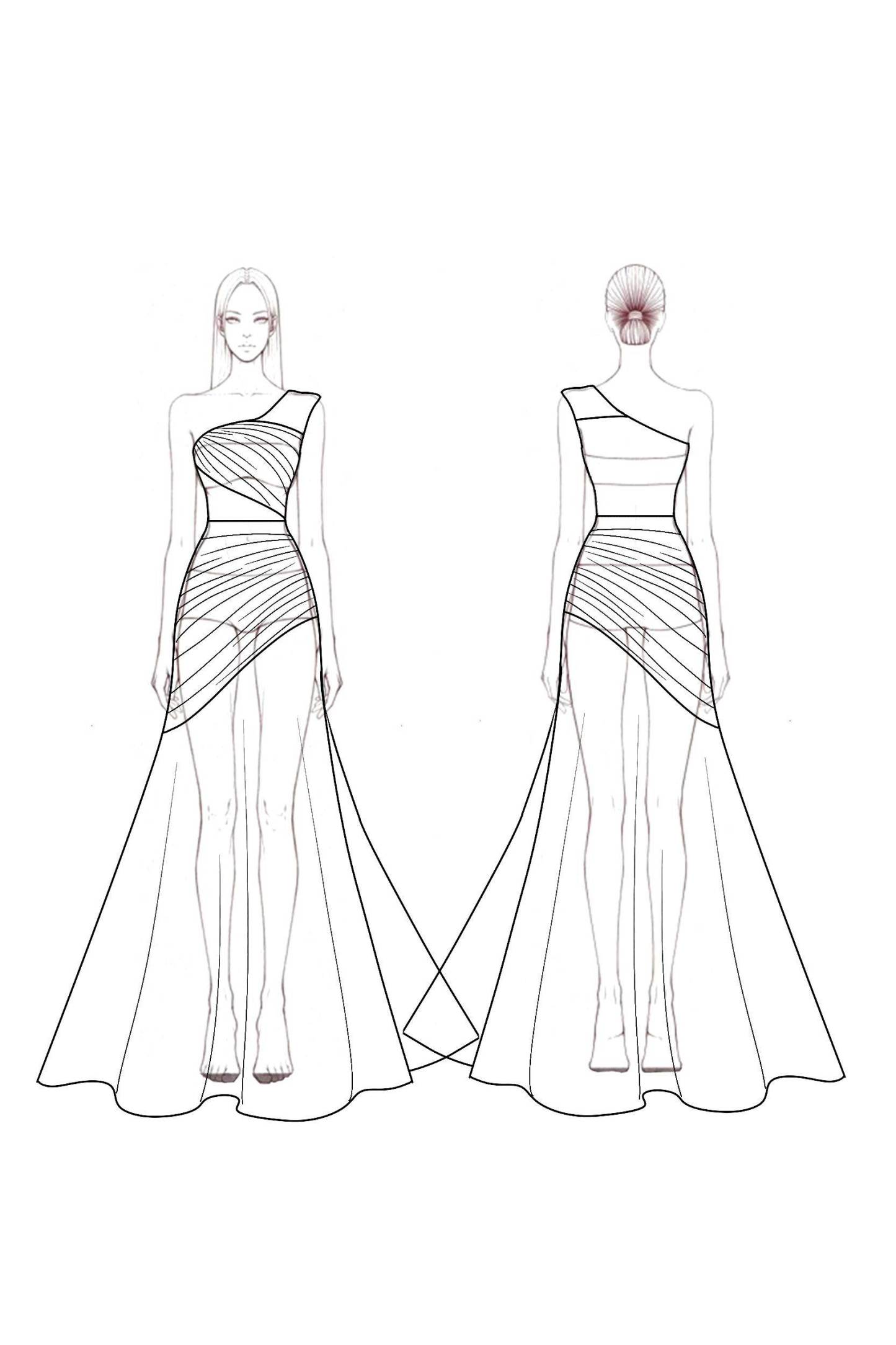 Formal Evening Dress One Shoulder Red Maxi Gown