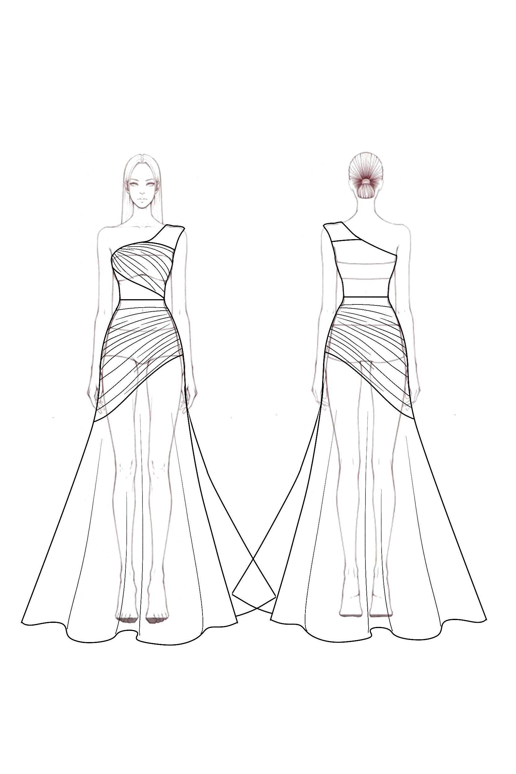 Formal Evening Dress One Shoulder Red Maxi Gown
