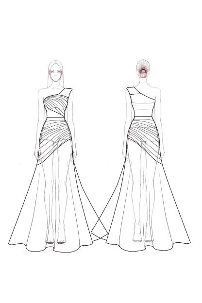 Formal Evening Dress One Shoulder Red Maxi Gown
