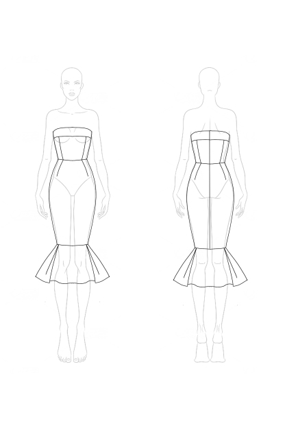 Cocktail Party Dress Red Strapless Fitted Mermaid Midi Dress