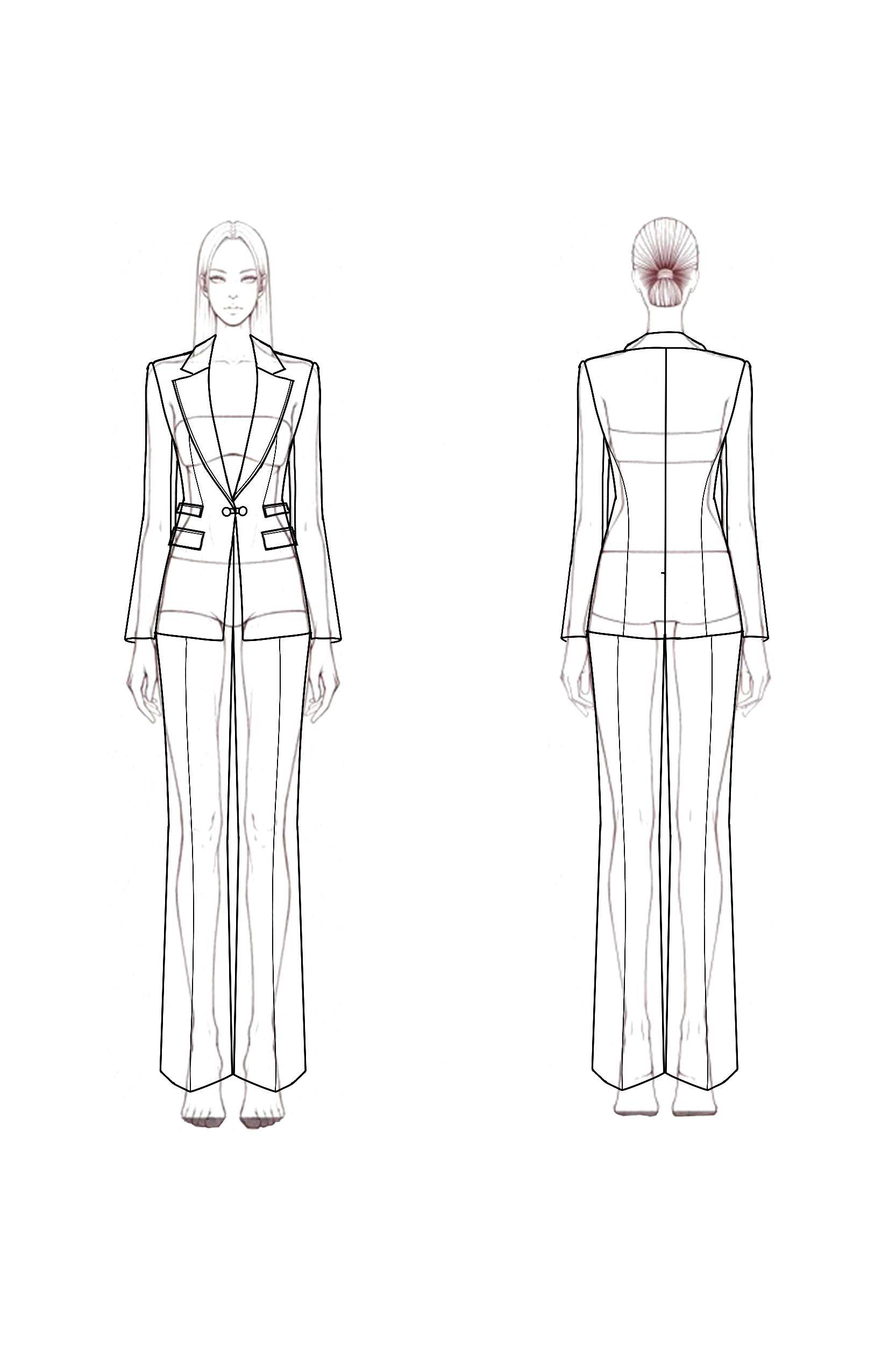 Work Formal Suit Set Pink Long Sleeve Pants Set