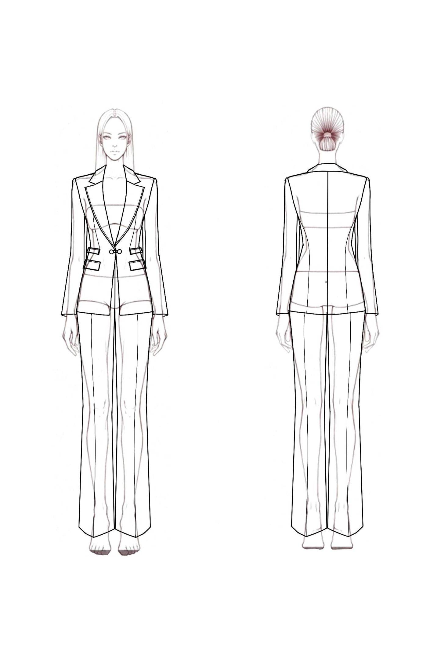 Work Formal Suit Set Pink Long Sleeve Pants Set