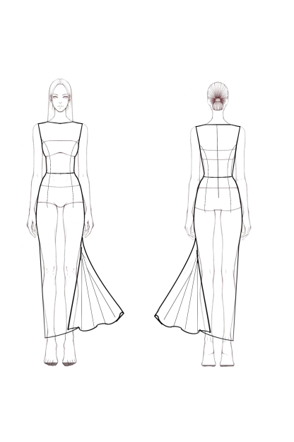 Semi-Formal Party Dress Black Pink Sleeveless Round Neck Fitted Maxi Dress