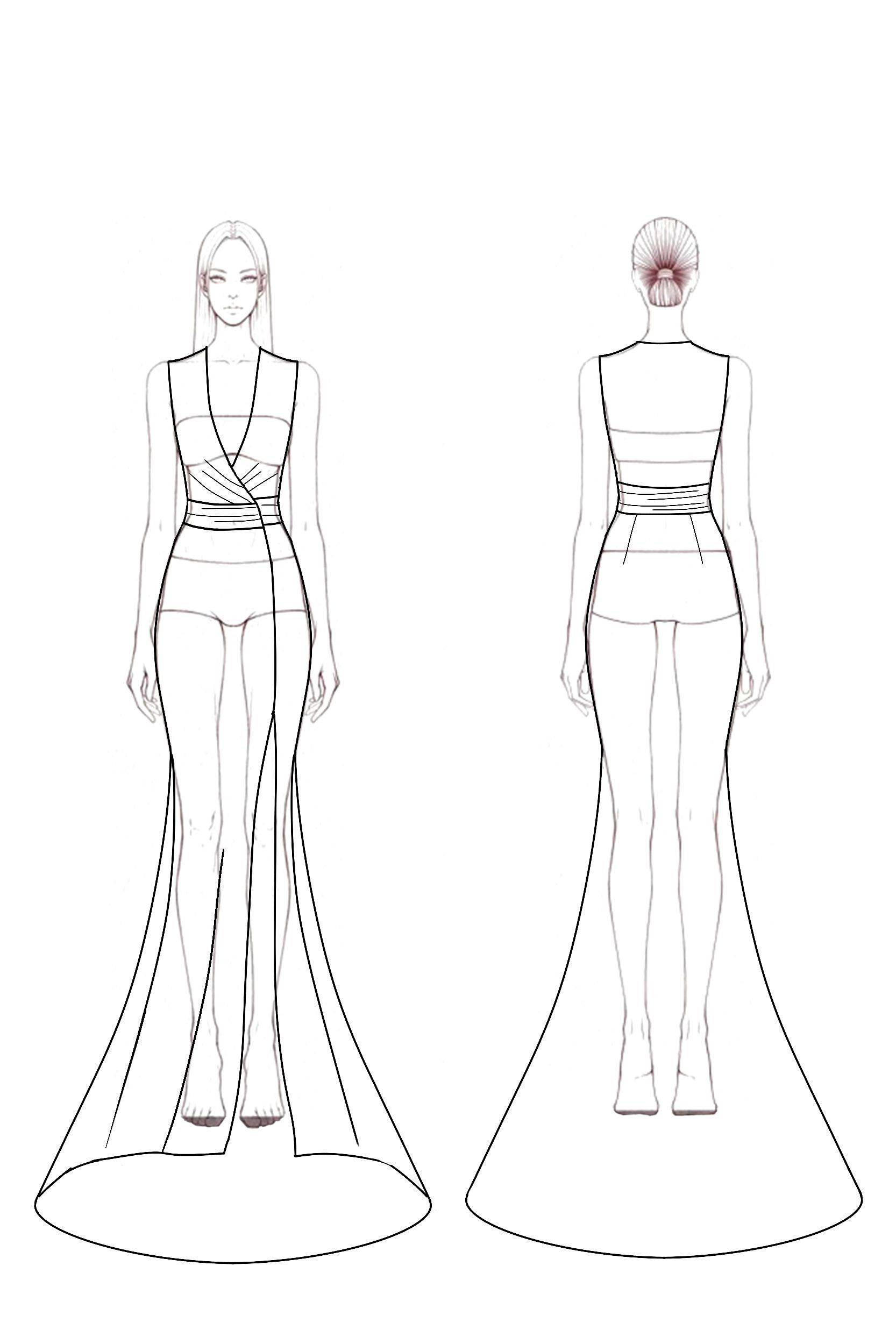 Formal Evening Dress White Sleeveless V-Neck Slit Mermaid Floor-Length Gown