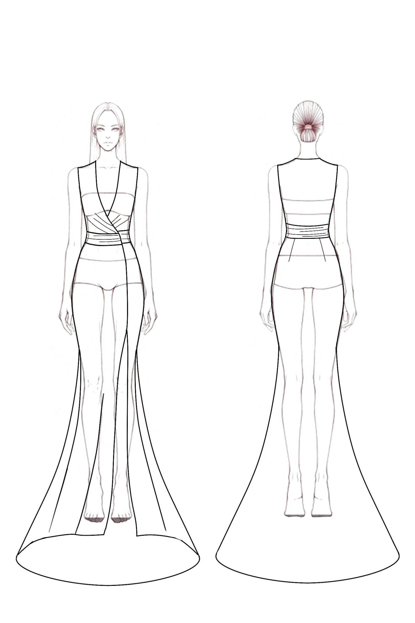 Formal Evening Dress White Sleeveless V-Neck Slit Mermaid Floor-Length Gown