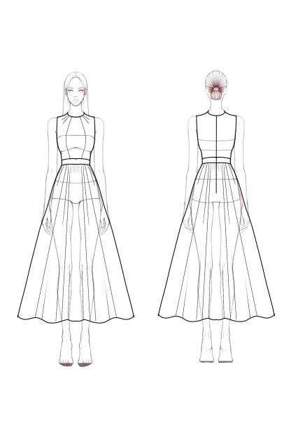 Semi-formal Party Dress White Round Neck Sleeveless A-Line Midi Dress