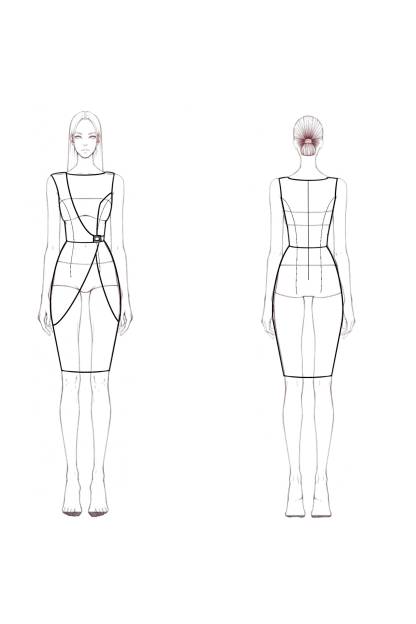 Work Semi Formal Dress Green Sleeveless Metal Button Waist Knee Length