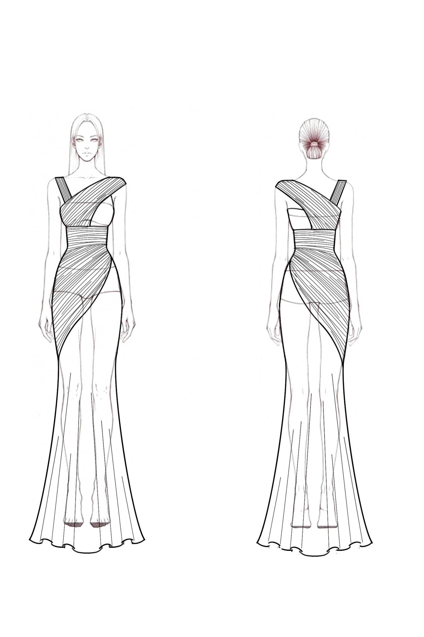 Formal Evening Dress Green V-Neck Pleated Mermaid Floor-Length Gown