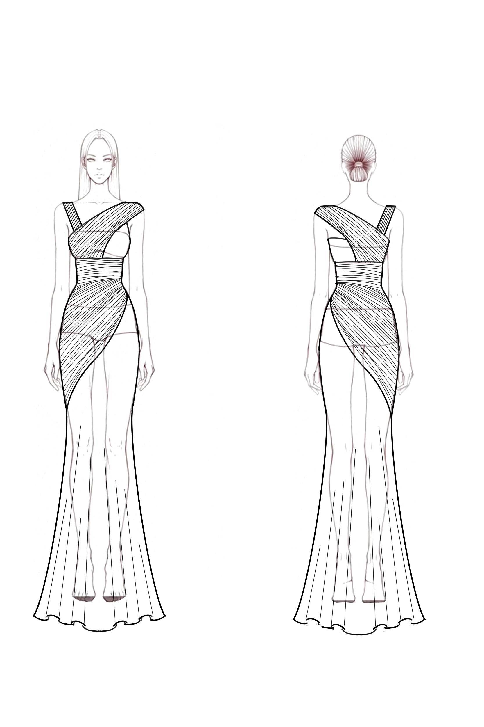 Formal Evening Dress Green V-Neck Pleated Mermaid Floor-Length Gown