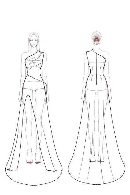 Formal Evening Dress Pink One Shoulder High Slit Floor Dress